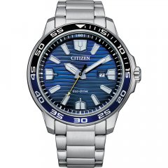 Reloj Citizen Caballero 3 agujas AW1525-81L acero azul