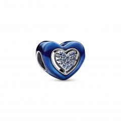 Charm Pandora 792750C01 corazón giratorio azul 