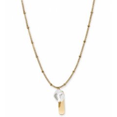 Collar ROSEFIELD JLPING-J178 de perla líquida y barra Gold