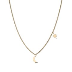 Collar ROSEFIELD MSNG-J209 Mujer Plata Baño Oro Estrella Luna