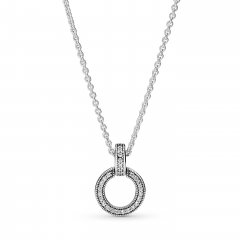 Collar Pandora 399487C01-45 doble círculo plata