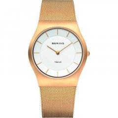 Reloj Bering Classic Collection 11935-334 Mujer Acero Amarillo Cuarzo