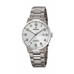 Reloj Festina F20435/1 hombre titanio plateado.
