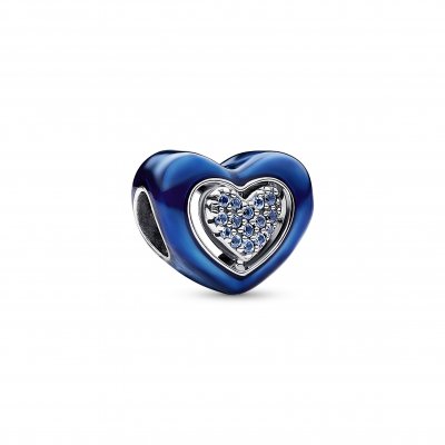 principal Charm Pandora 792750C01 corazón giratorio azul 