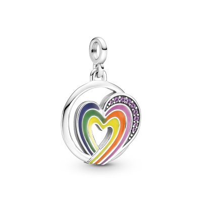 principal Medallón Pandora Me 791793C01 Corazón arcoiris