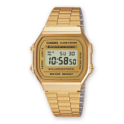 principal Reloj Casio A168WG-9EF Unisex Dorado Acero Calendario