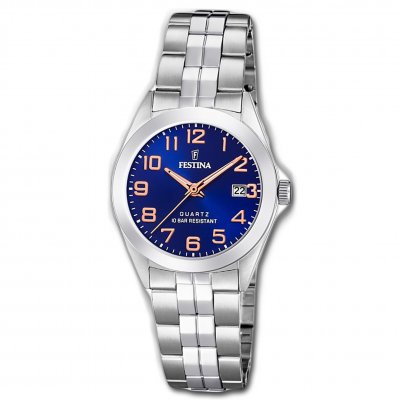 principal Reloj Festina Acero Clásico F20438/2 mujer azul
