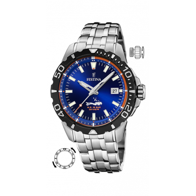 principal Reloj Festina The Originals Diver F20461/1 hombre acero azul.