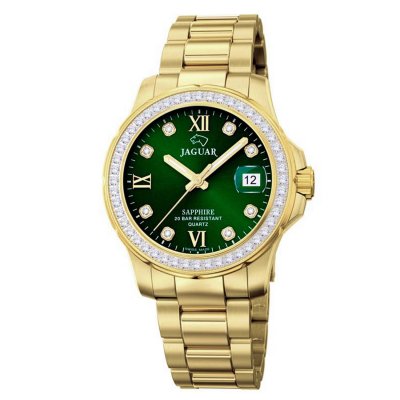 principal Reloj Jaguar Woman J895/2 chapado oro circonitas
