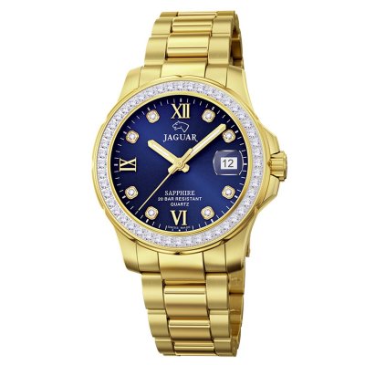 principal Reloj Jaguar Woman J895/3 chapado oro circonitas