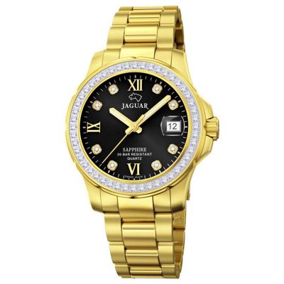 principal Reloj Jaguar Woman J895/4 chapado oro circonitas