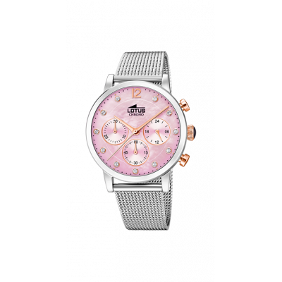 principal Reloj LOTUS TRENDY 18676/2 acero mujer rosa