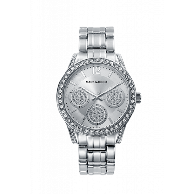 principal Reloj MARK MADDOX MM6009-87 Mujer Acero Plateado Cuarzo Multifunción