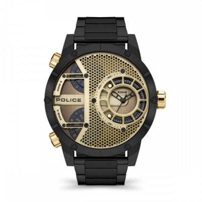 principal Reloj Police Vibe black gold PEWJG2118103 acero
