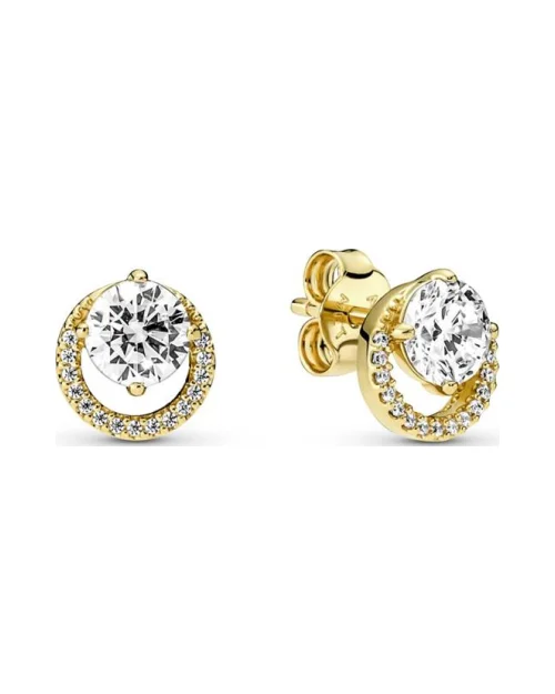 Pendientes Pandora 261248C01 Halo redondo brillante