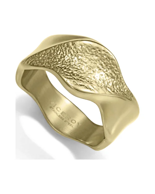 Anillo Viceroy 14460A01412 acero dorado mujer