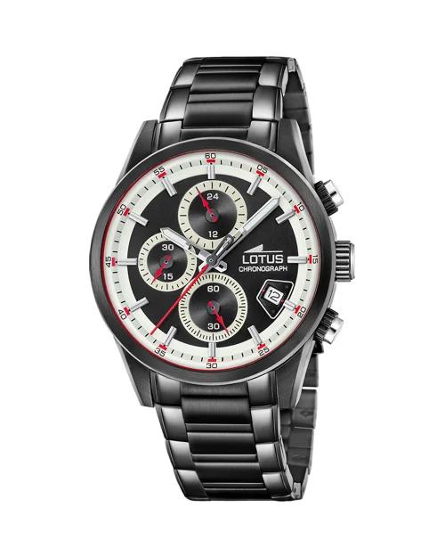 Reloj Lotus Pulse Collection 19088/1 cronógrafo hombre acero negro pavonado