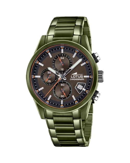 Reloj Lotus Pulse Collection 19090/2 cronógrafo hombre acero marrón
