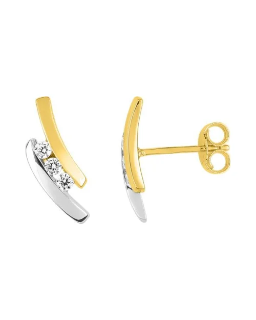 Pendientes Argyor 9KIC280BZ mujer oro bicolor