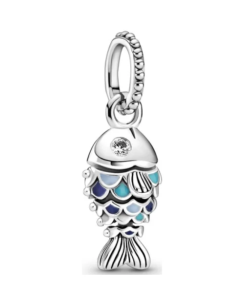 Pandora Berlock Pandora Fisk blå flingor 799428C01 silver