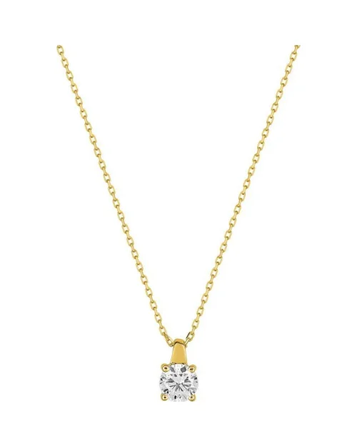 Dames 9k geelgouden zirkonia hanger