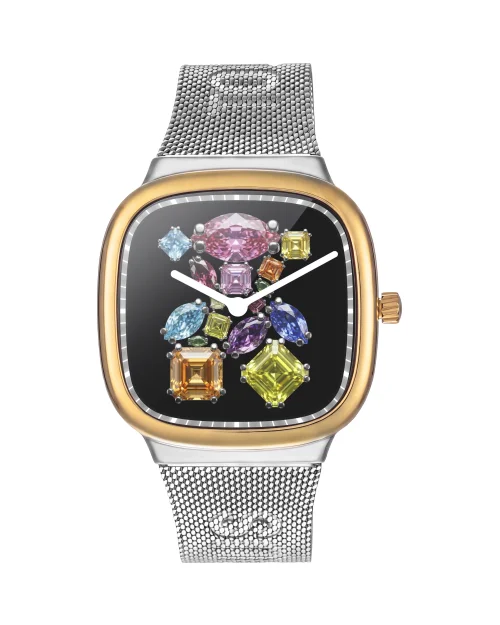 Orologio TOUS Smartwatch D-Connect NW con bracciale a maglia dorato 3000156900