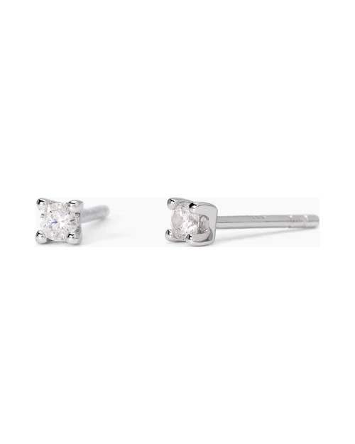 Pendientes Mabina Shiny 563712 punto de luz plata 925 circonitas