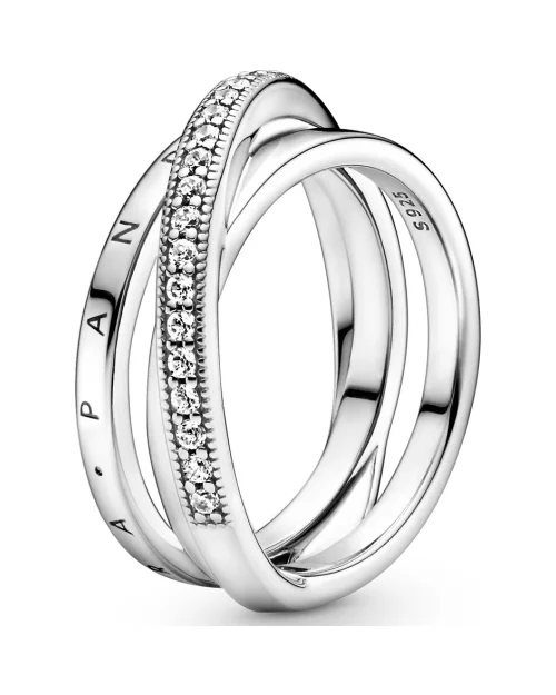 Bague Pandora 199057C01-54 Triple anneau croisé