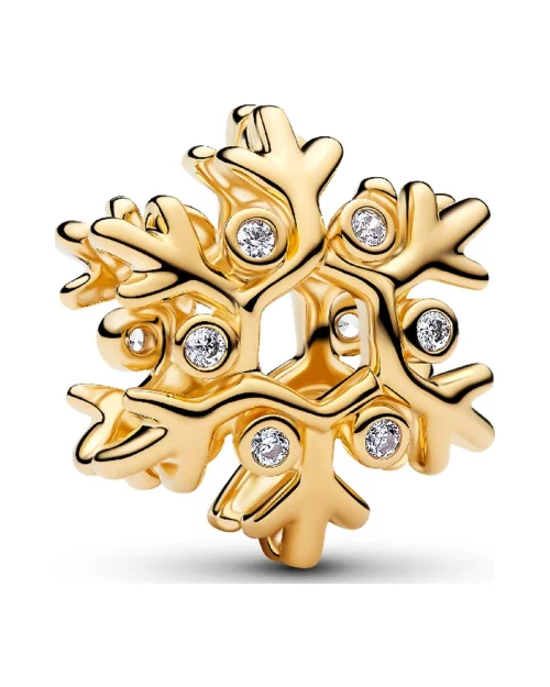 Charm Pandora 764249C01 copo de nieve dorado