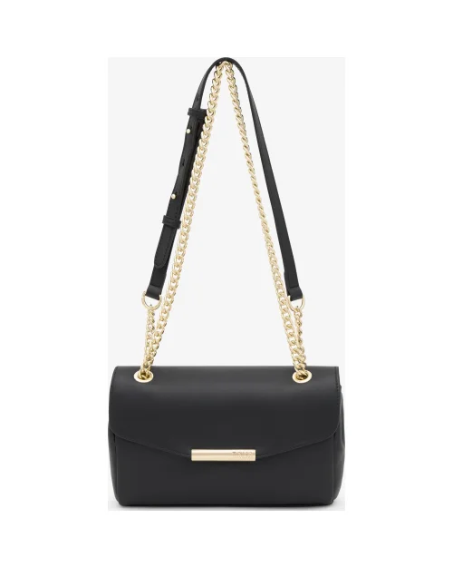 TOUS Camelia 2002507451 Black Leather Shoulder Bag