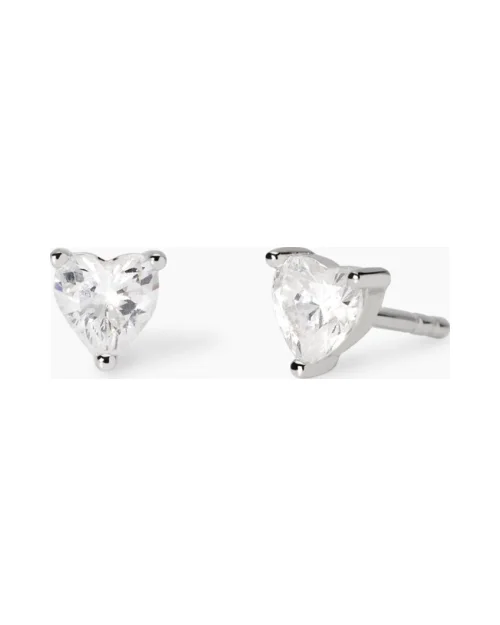 Pendientes Mabina Little Joy 563878 corazón plata 925 circonitas