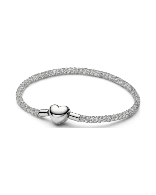 Pulsera Pandora 534971C01-18 malla cierre corazón