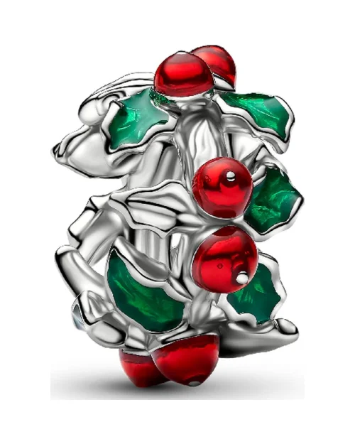 Charm Pandora 734974C01 dulce Navidad acebo