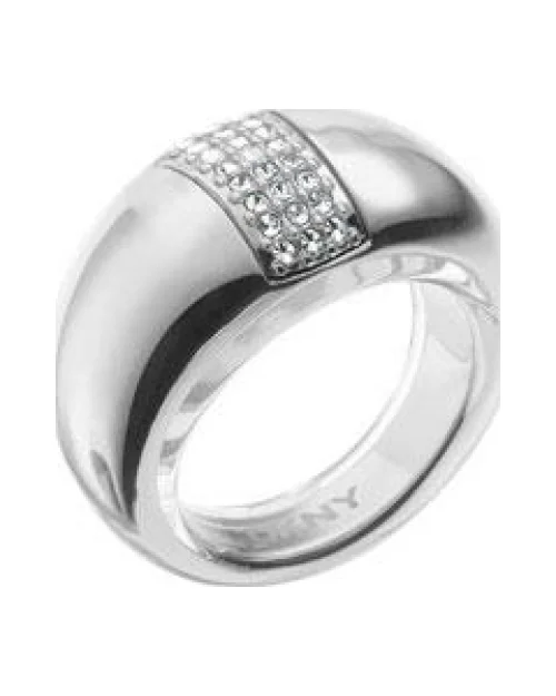 DKNY NJ1010040505 Damesring Staal Zilver Kristal