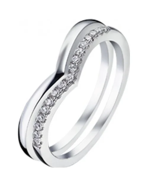 LOTUS Silver LP1992-3/114 bague pour femme en zircon argenté