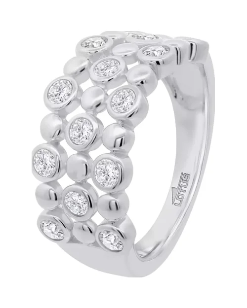 Lotus Silber LP3879-3/114 Ring mit 14 Zirkonias