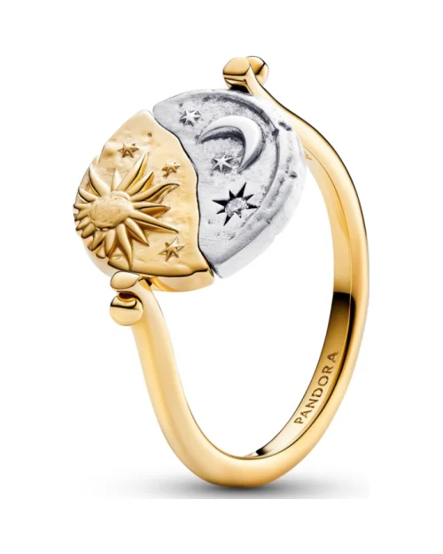Pandora-Ring 164810C01-52 mit Sonne-und-Mond-Medaillon