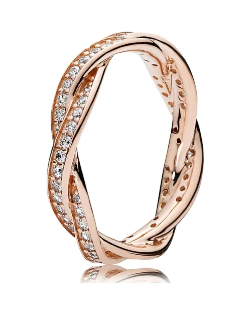 Pandora Ring 180892CZ-56 Bague rose argentée pour femme