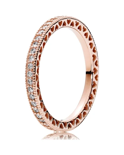 Pandora 180963CZ-56 Bague femme en argent Rose Hearts Rose