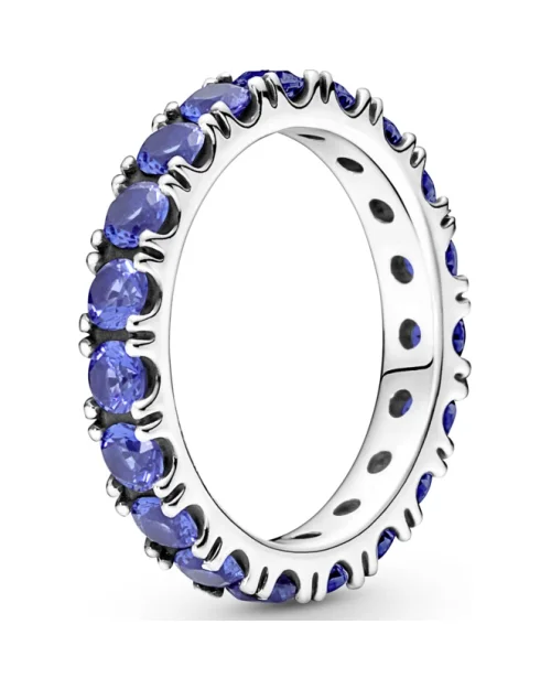 Pierścionek Pandora 190050C02-50 Eternity Brilliant Blue Ring