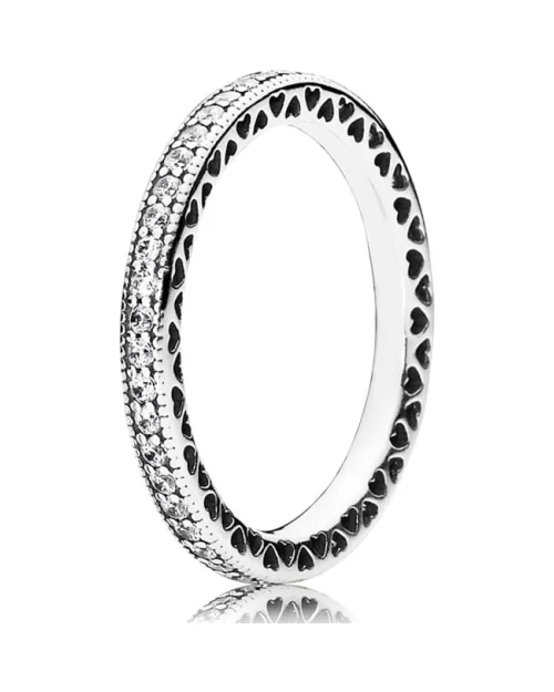 Bague Pandora 190963CZ-56 Bague Pandora Hearts pour femme
