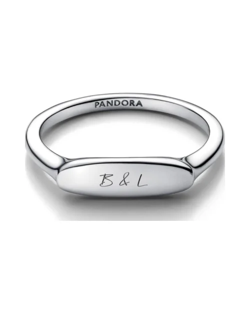 Pandora ring 193986C00-54 graveerbare staaf