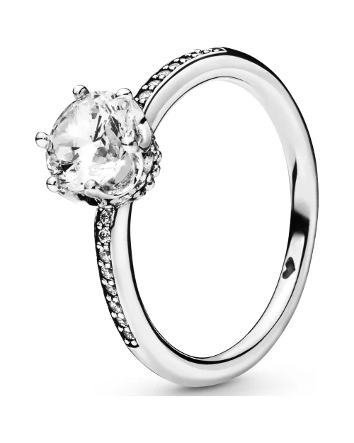 Bague Pandora Bague Pandora 198289CZ-56 bague Corona Brillant en argent pour femme