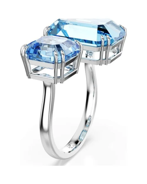 Swarovski Millenia blauwe achthoekige ring 5694138