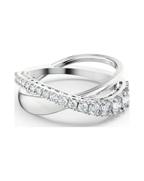 Swarovski Twist Rows ring 5563911 woman rhodium plated