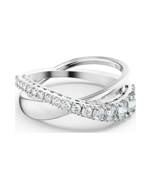 Swarovski Twist Rows ring 5572724 woman rhodium plated