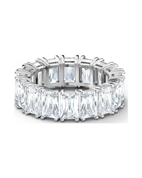 Swarovski Vittore Wide ring 5572689 white woman rhodium plated