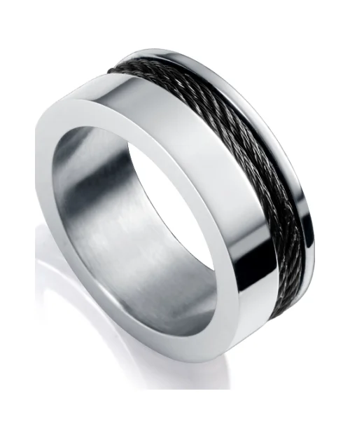 Herrenring aus rostfreiem Stahl VICEROY 75183A02600 schwarz