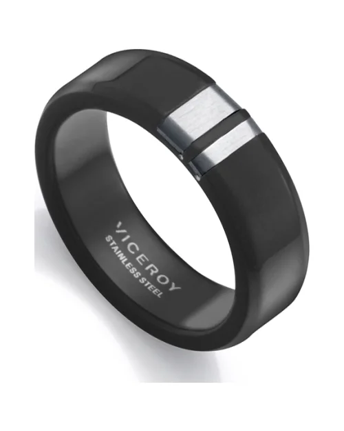 Viceroy Fashion ring 75403A02610 roestvrij staal IP zwart