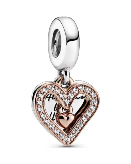 Charm colgante Pandora 788693C01 Plata primera ley Mujer Corazón Brillante